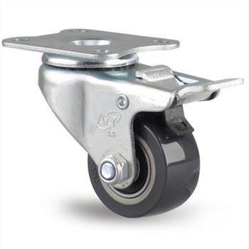 1.5 Modfedd Polyurethane Ar Polypropylen Swivel Casters Cyfanswm Brake